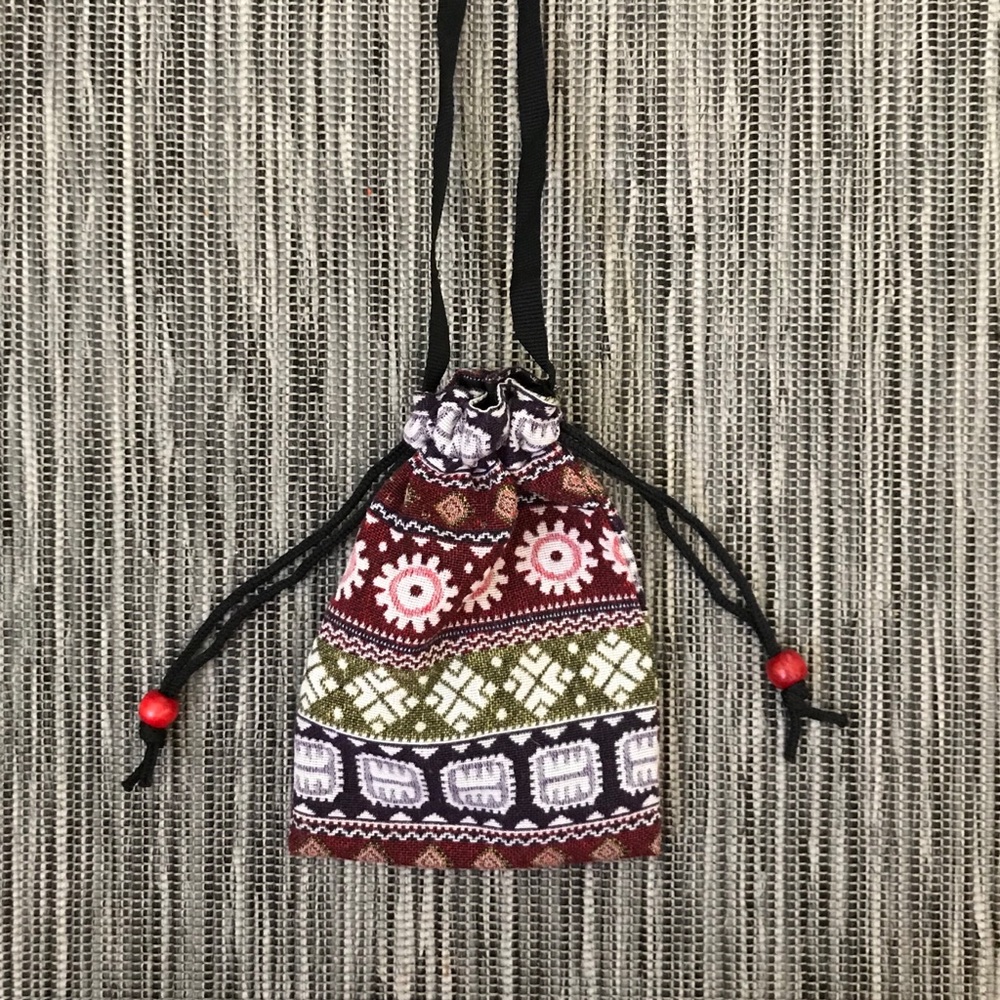 Boho drawstring purse
